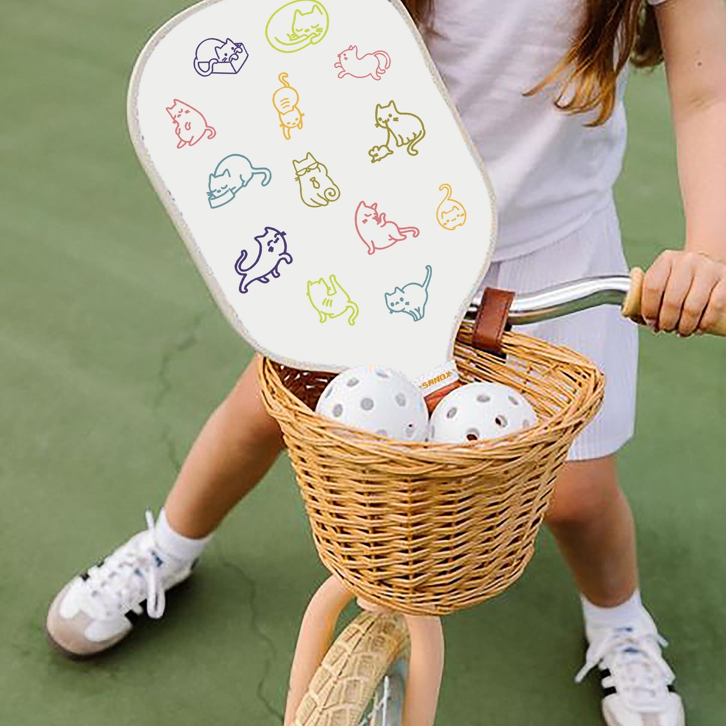 Stray Cat Planet Design Pickleball Paddle – Durable Fiberglass, USA Pickleball Approved, Waterproof Edge Guard