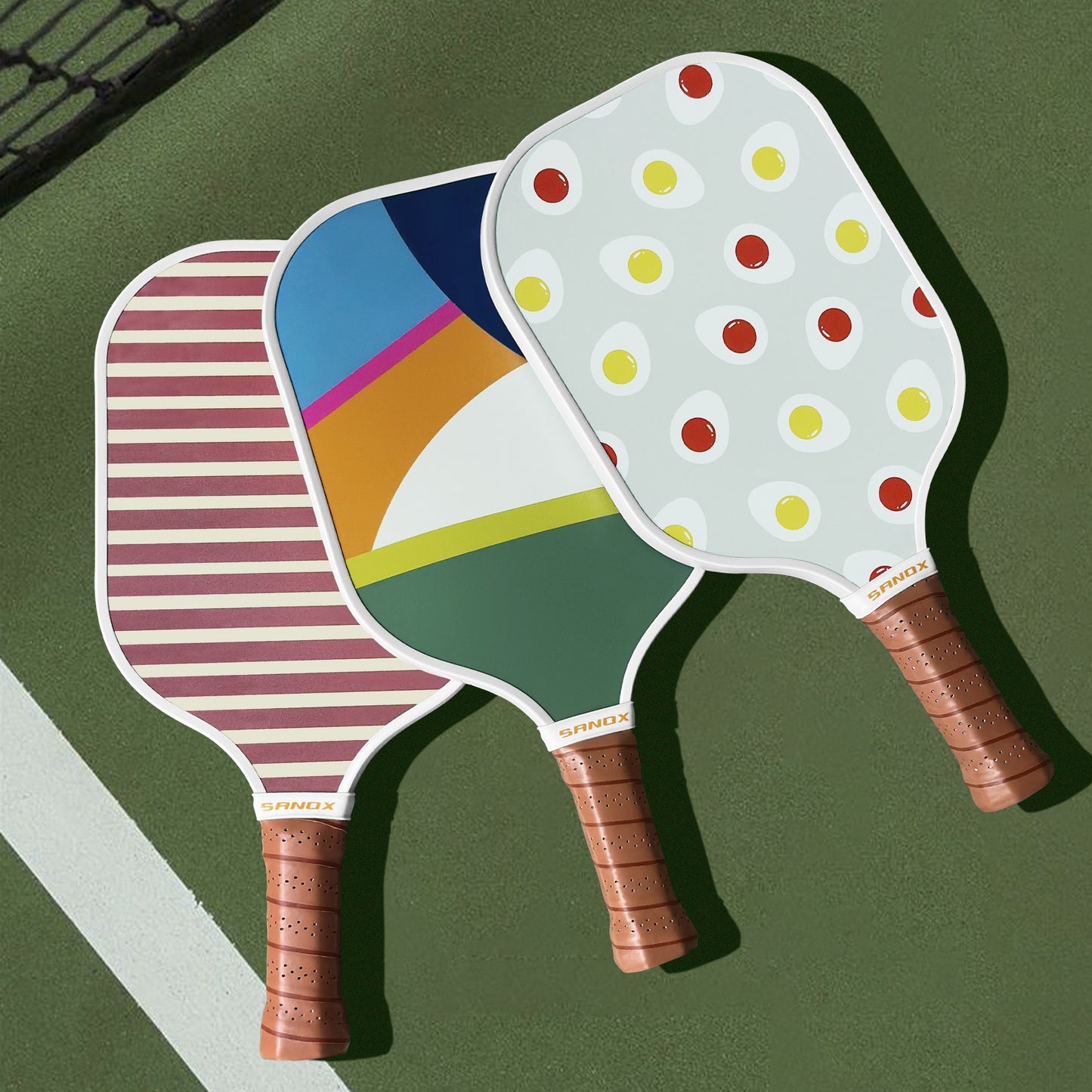 Hyde Park Unisex Pickleball Paddle – Fiberglass Construction, Honeycomb Core, Cold-Pressed Design, Waterproof, Sweat-Resistant, USA Pickleball Approved, Ideal for Independence Day, Thanksgiving, and Christmas Celebrations
