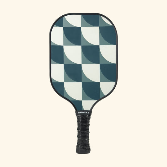 Unisex Pickleball Paddle with Nantucket Pattern – Fiberglass, Honeycomb Core, Cold-Pressed Design, Waterproof Edge Guard
