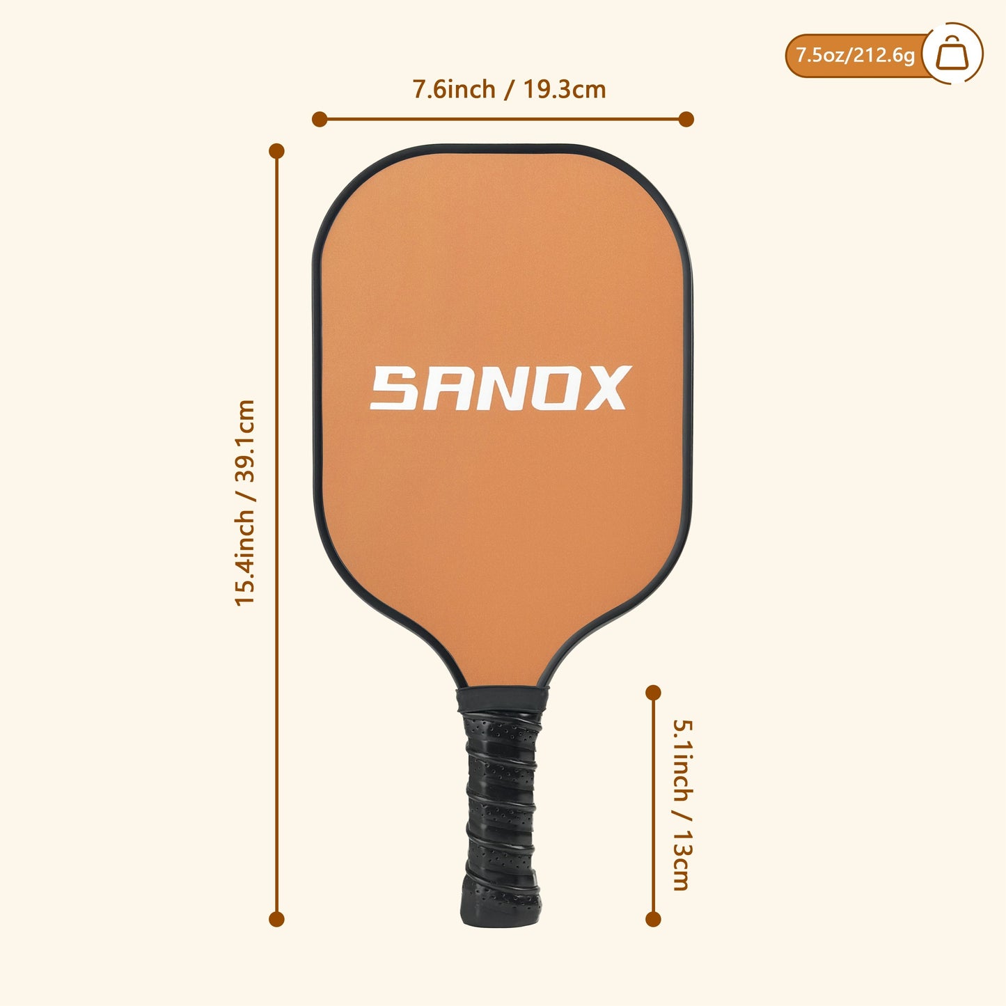 1pc Roma Unisex-Adult Pickleball Paddle - Cold Pressed Fiberglass Surface, PP Honeycomb Core, Waterproof Edge Guard, Sweat-Proof Grip, USA Pickleball Approved - Ideal for Easter & Independence Day Festivities