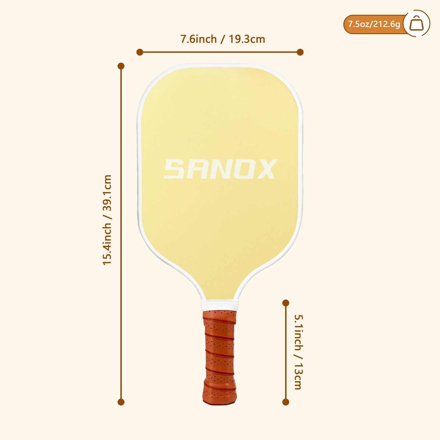 Pickleball Paddles - Fiberglass Pickleball Paddles Recreational Paddles for Beginners---Lemonade