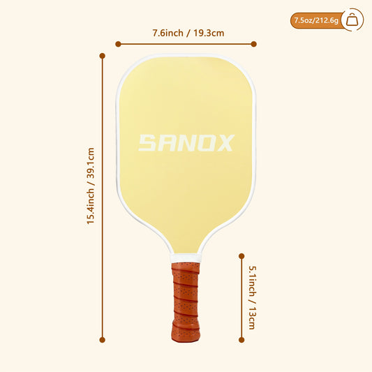 Pickleball Paddles - Fiberglass Pickleball Paddles Recreational Paddles for Beginners---Lemonade